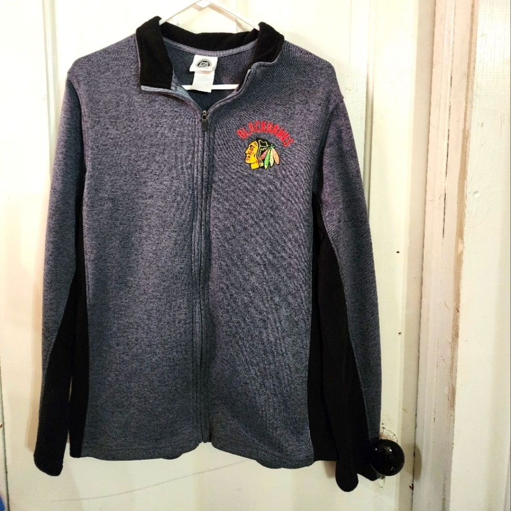 🤴👕 NHL Blackhawks Zip-Up Jacket in size Men's Medium